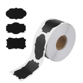 Septe 300Pcs 3 Styles Label Stickers for Jars, Self-Adhesive Labels for Jars, Bottles, Food,Present(Black)