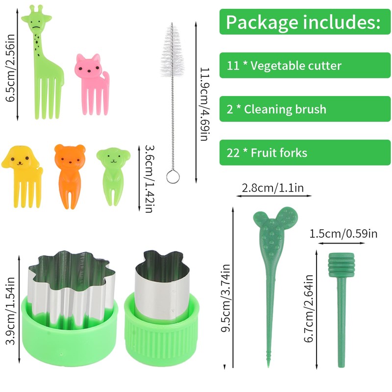 Fruit Vegetable Cookie Cutters, Cookie Cutters, Lunch Box Set, Stainless