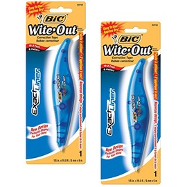 BIC White-Out Exact Liner Correction Tape Pen 1/5"x236" 2-PACKS Pens (WOELP11)