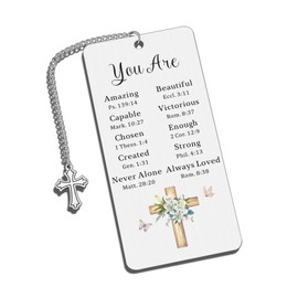 Bible Bookmarks for Women Men - Easter Basket Stuffers for Teens Christian Gifts for Women Baptism Gifts for Girl Boys First Communion Gifts for Girls Confirmation Birthday Graduation Religious Gifts