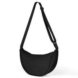 Aucuu Damen Halbmond Crossbody Schultertasche, Crossbody Bag Damen, Umhängetasche Damen Klein mit Verstellbarer Schultergurt, Hobo Halfmoon Bag Einfarbige Messenger Bag für Damen Reisen
