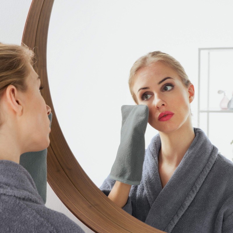 Erwin Müller Microfibre Make-Up Gloves, Makeup Remover, Face Cleansing, Pack