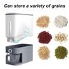 Large Rice Dispenser, Large Grain Container Storage with Lid Measuring
