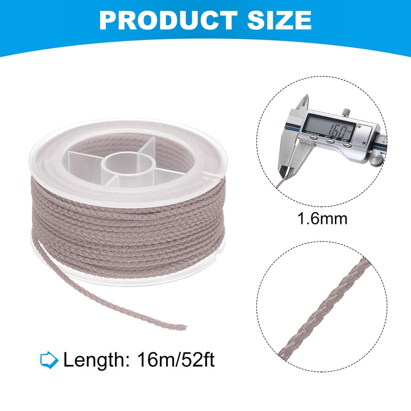 MECCANIXITY Hilo de Nylon Trenzado para Cuentas, Cordón Elástico de