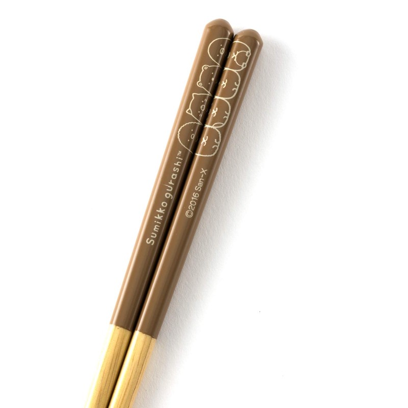 Asahi Koyo Sumikko Gurashi Chopsticks with Non-Slip Treatment, Brown, Length