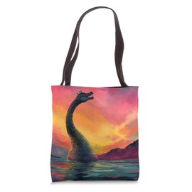 Colorful Loch Ness Monster Tote Bag