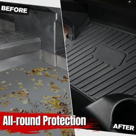 A & UTV PRO Floor Mats for Polaris Ranger 1000 XP Crew Accessories 2019-2025, 4 Seater Front & Rear Cargo Mat