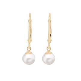 Carissima Gold Women's 9ct Yellow Gold Pearl Drop Earrings - 7mm x 24mm