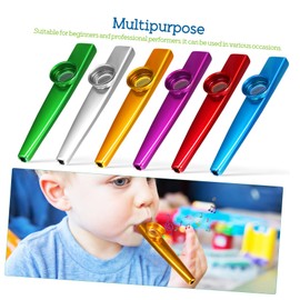 Kisangel 6 Pcs Kazoo Metal Kazoo Instruments for Adults for Music Practice and Performance Smooth Grip Easy to Play Versatile Use Exceptional Sound Quality