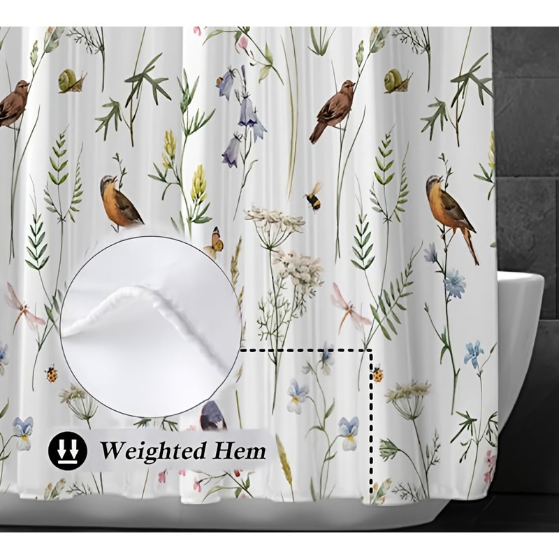 mefound Shower Curtain Waterproof & Mould Resistant Premium Hotel Quality