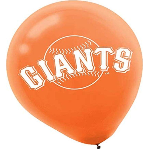"San Francisco Giants Major League Baseball Collection" Printed Latex Balloons, Party Decoration