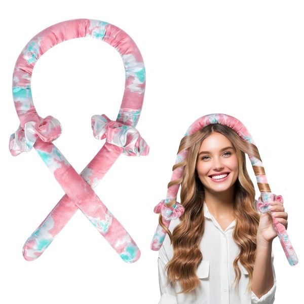 Minicoco 3-teiliges Satin-Lockenstab-Stirnband – hitzeloses Lockenwickler-Set für hitzelose Locken, hitzeloser