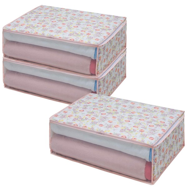 Astro Bedding 168-02 Storage Bags for Blankets, Towel Blankets, Thin Comforters, Tulip Pattern, Non-woven Fabric