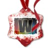 NEONBLOND Christmas Ornament W Characters, Letter Color fire, red