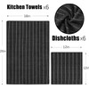 Puomue Microfiber Kitchen Towels and Dishcloths Set, 26 X 18