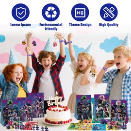 Party Bag Children's Birthday Party Children's Gifts Party Favour Game Toy Snap Bracelet Badge Gift Bags Stickers Children's Day Gifts Goodie Bag Fillers for Girls Boys