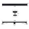 Bmvlffs 36-Inch Linear Shower Drain with Tile Insert Grate, 2-in-1