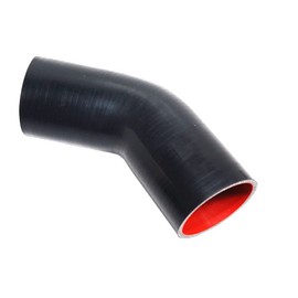 TMKOOL 4-Ply Reinforced High Temperature 2.75" ID 45 Degree Elbow Coupler Silicone Hose (BLACK, 2.75'')
