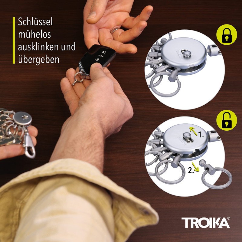 Troika Patent Chain – KR10-60/MA – keyring with chain –