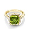 Gem Stone King 2.95 Cttw Green Peridot and White Created