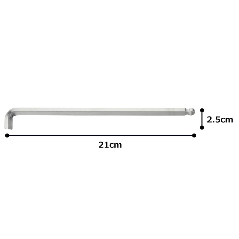 Tone BLB-10S Short Long Ball Point L-Shaped Wrench Below Neck