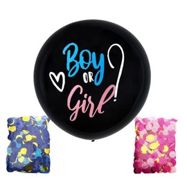 Samcos Balloons, Gender Reveal, Confetti Balloons, Balloons, Surprise Announcements, Gender Reveal Balloons, Large Black Balloons, Gender Reveal, Surprise, Party, Party Supplies, Boys and Girls (B)