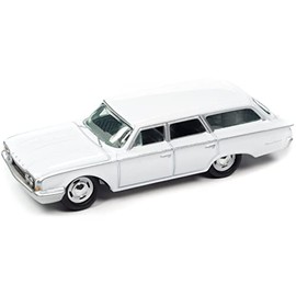 Johnny Lightning 1960 Ford Ranch Wagon White 007 James Bond from Russia with Love (1963) Movie Pop Culture 2022 Release 2 1/64 Diecast Model Car