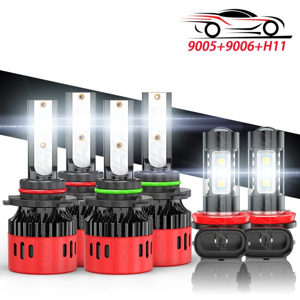 CHUSYYRAY For Mitsubishi Outlander 2007-2013 Combo 6X LED Headlights Kit