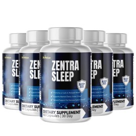 Pelican Vitamins Zentra Sleep- Sleep & Brain Support- 5 Bottles- 300 Capsules
