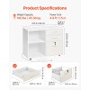 Adjustable Shelves 3-Drawer Wooden Mobile Filing Cabinet Lockable Rolling File