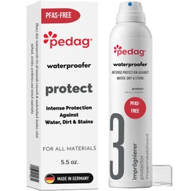 Pedag PFAS-Free Waterproofer | German Made | Heavy Duty Waterproof and Stain Repellent | Canvas & Fabric Spray Protector | Waterproofing Spray and Guard for Boots, Shoes, Tents, Hats, Jackets | 1 Can