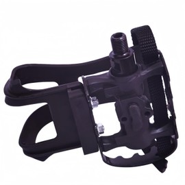 YBEKI Professional Bike Pedals with Adjustable Toe Clips & Straps | Dual Sealed Bearings for 360° Smooth Ride | Lightweight Alloy-Composite Pedals for Spin, Peloton, Schwinn, Road & Mountain Bikes