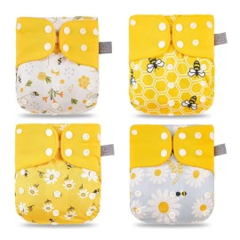 Pañales Reutilizables Para Bebés, 4 Unidades/paquete De Tela
