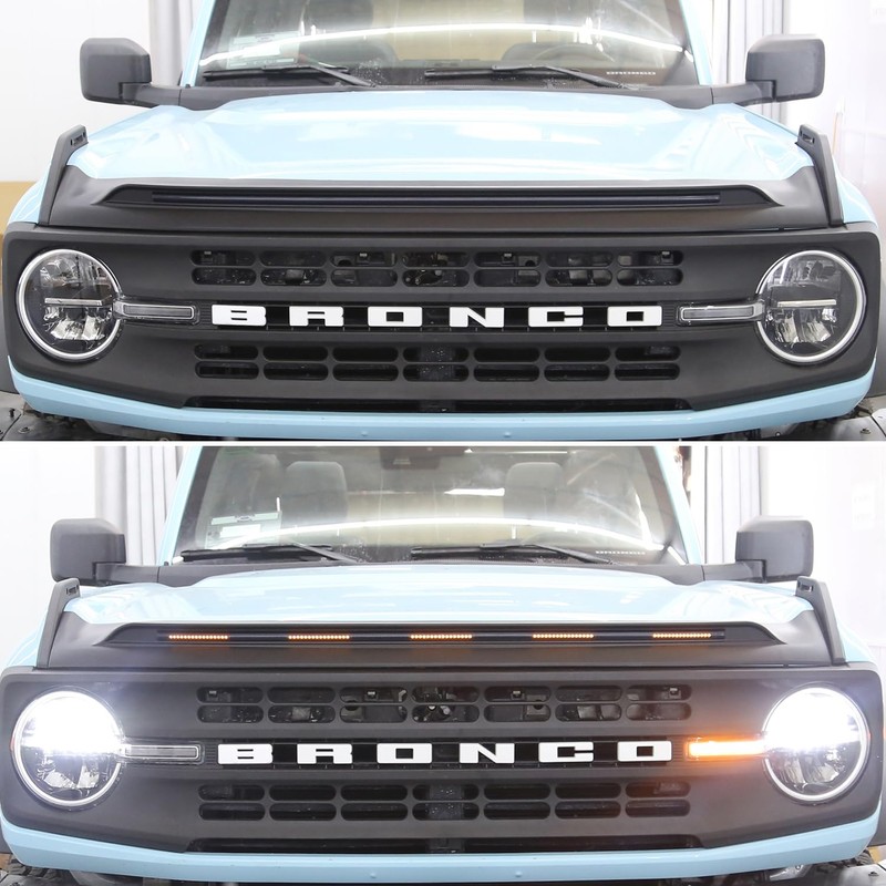 Bug Shield Hood Deflector with Light for Ford Bronco 2021-2025