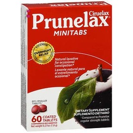 Prunelax Ciruelax Dietary Supplement Minitabs - 60 ct, Pack of 4