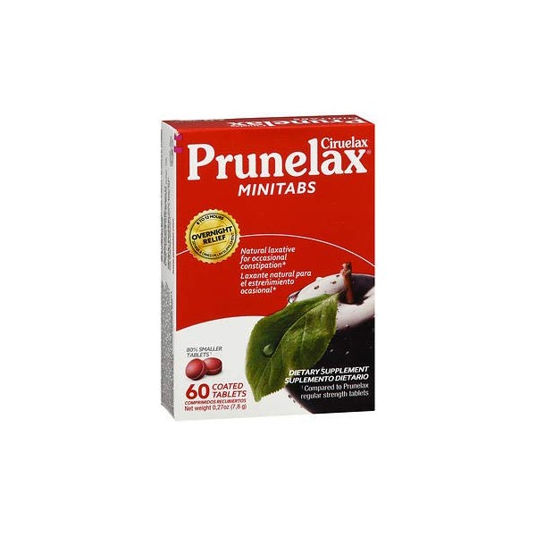 Prunelax Ciruelax Dietary Supplement Minitabs - 60 ct, Pack of 4