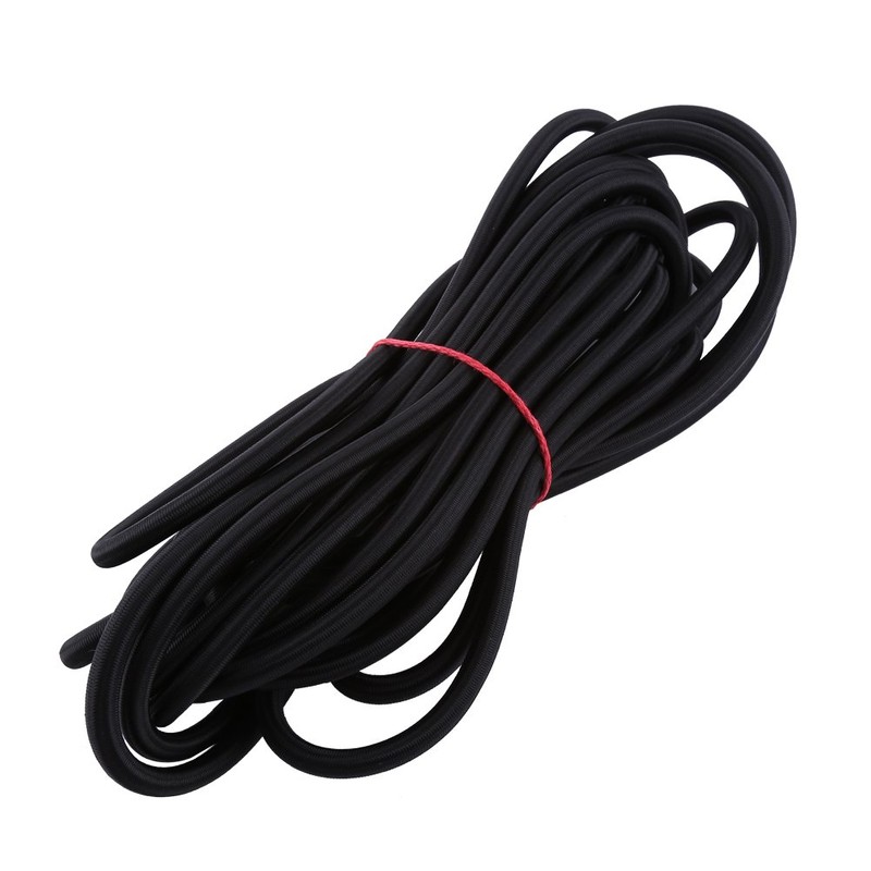 5mm 10mm Black Strong Elastic Bungee Rope Shock Cord Tie