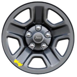 Rim Yellow - Wheel DECAL Vinyl Wheel Rim Easter Egg Stickers - Fits Jeep (Set of 6)