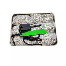 Unbranded Emergency Fire Starter 6bag Magnesium FREE Ferro Rod  Tin Can for camping hiking - 1