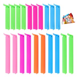 20 Pcs Food Bag Clips, 7.5/11cm Reusable Sealing Clips for Foods Storage Bag,Multicoloured Plastic Freezer Bag Clips,Kitchen Clip Set for Sealing Snack Bags and Keeping Food Fresh Longer