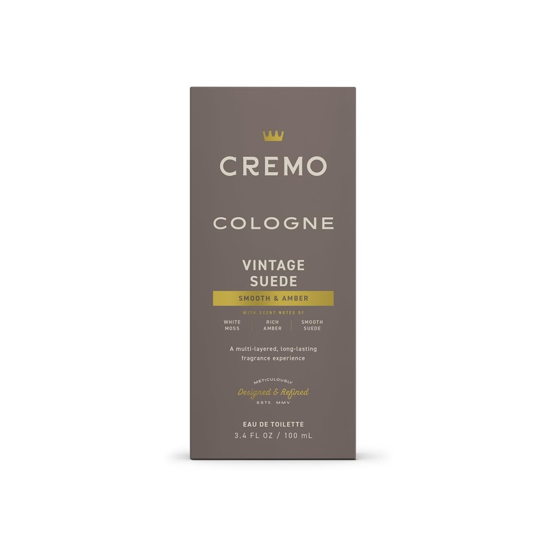 Cremo Cologne For Men - Vintage Suede Mens Cologne Spray,