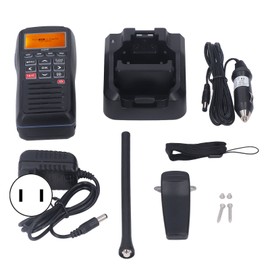 VHF 156‑163MHz Marine Walkie Talkie 2 Way Radio Built in GPS Floating IPX7 Waterproof  for Ships Cars