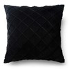 PLWORLD Black Throw Pillow Covers 18x18 Inch, Pleated Decorative Soild