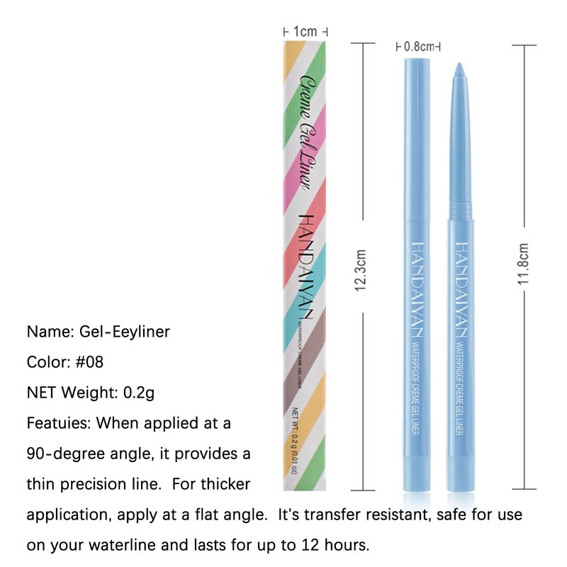 Coloured Eyeliner Eyeliner Pencils, Long-Lasting Eye Liners Waterproof Eyeliner Pencils