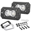 Niking Auto LED Pods, 2Pcs 3 Inch Flush Mount LED