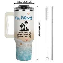 I'm Retired Tumbler, Retired Not My Problem Anymore - Happy Retirement Gifts for Women 2025, Retired Mug Present Ideas for Him, Her, Retirement Cup for Mom, Teacher, Coworker, Collegue, Boss, Nurse