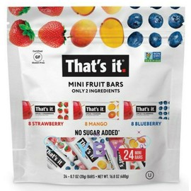 That’s it. 2 Packs That's It Mini Fruit Bars Strawberry, Mango, Blueberry 24 ct 16.8oz Each
