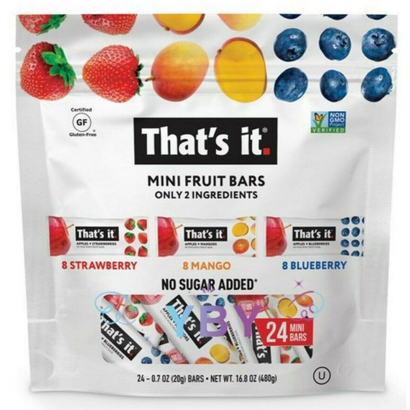 That’s it. 2 Packs That's It Mini Fruit Bars Strawberry,