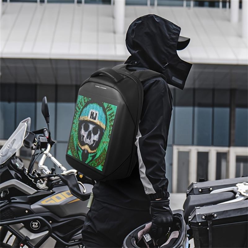 Crelander LED Laptop Backpack, Programmable Travel Backpack For Men And