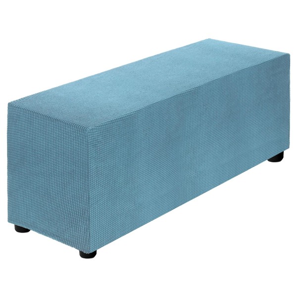 uxcell Stretch Ottoman Cover Rectangular Oversized Square Ottoman Slipcover with